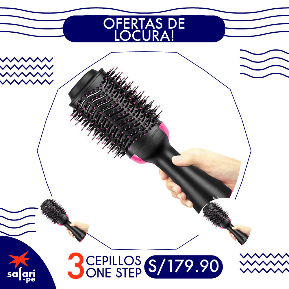 CEPILLO 3 EN 1 ONE STEP: SECADOR, ALISADOR, MOLDEADOR