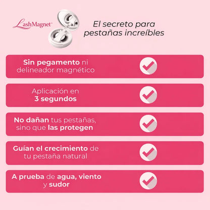 LashMagnet™ Pestañas Magnéticas Reutilizables Mirada de Impacto en Segundos