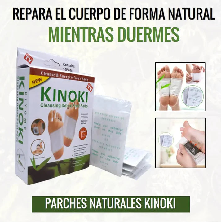 PARCHES DESINTOXICANTES PARA PIES - KINOKI 100% ORIGINAL