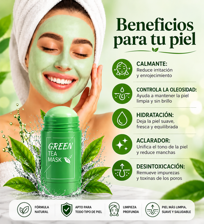 Green Mask: Mascarilla Facial de Té Verde Anti Puntos Negros