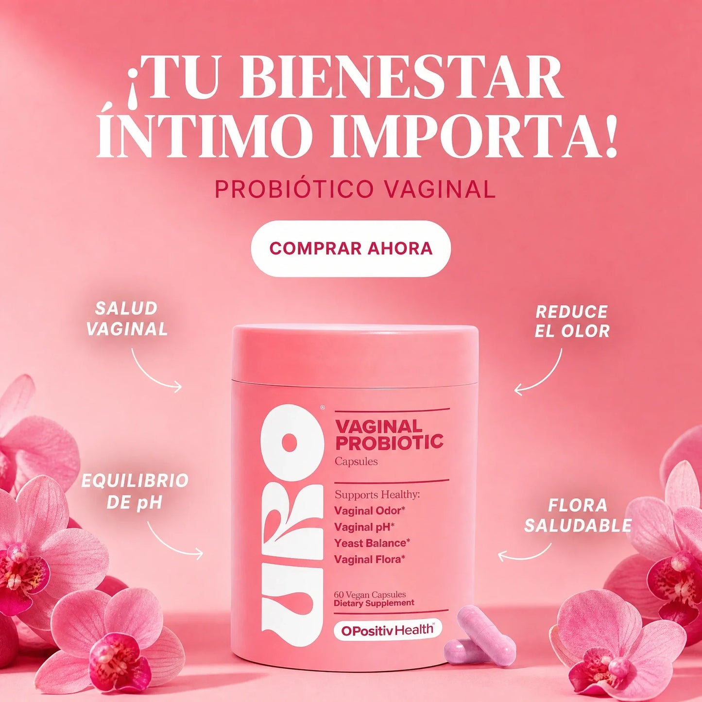 URO PROBIOTICO VAGINAL | CONTROL DEL MAL OLOR Y REGULA EL PH ÍNTIMO