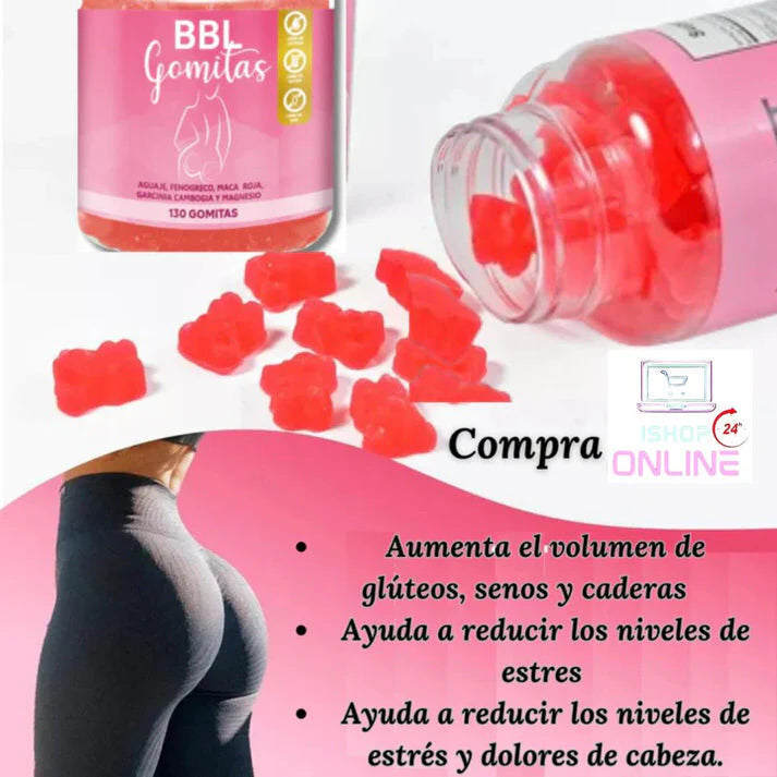 Gomitas BBL™ – con Aguaje Natural y Fitoestrógenos para Curvas Femeninas y Equilibrio Hormonal(130 unidades)