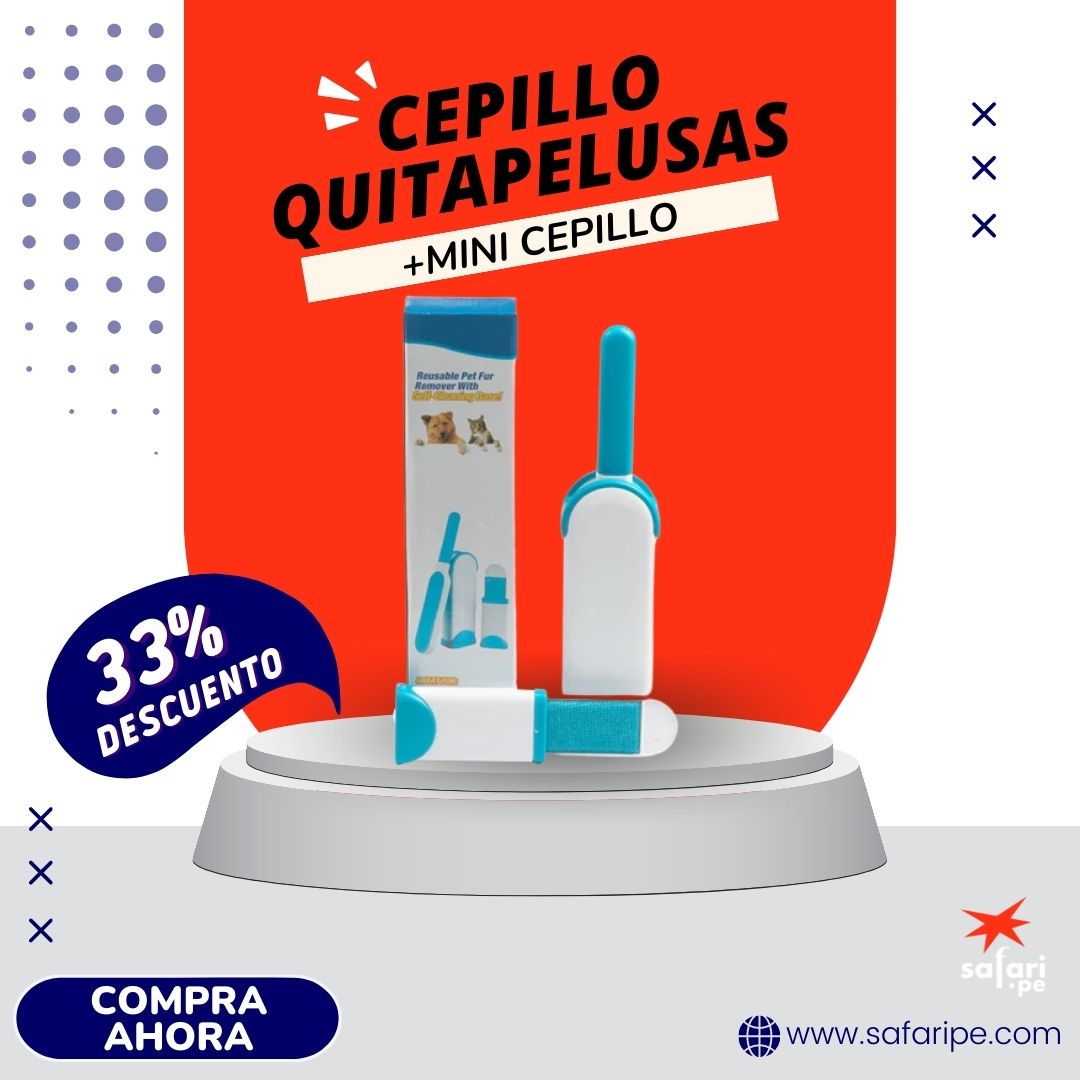 CEPILLO QUITAPELUSAS CON BASE AUTOLIMPIANTE + MINI CEPILLO