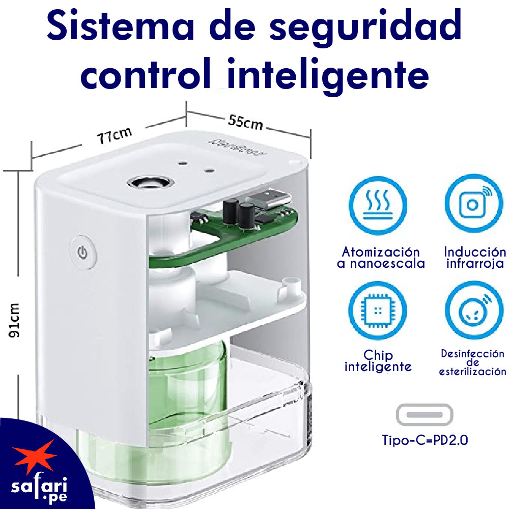 DISPENSADOR DE ALCOHOL AUTOMÁTICO